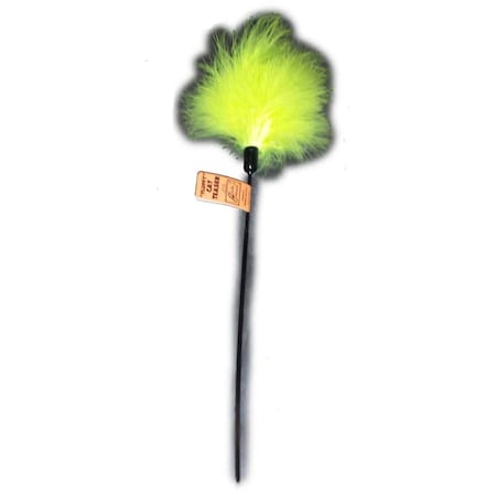 18 In. Cat Teaser Fluffy Feather Wand Toy